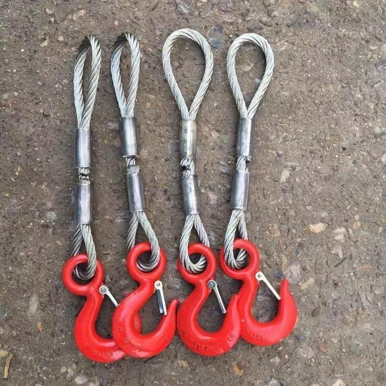 郎言双扣压制钢丝绳吊索具铝压扣压头压套钢丝绳起重索具吊具14mm16mm
