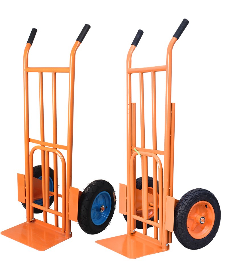 加厚老虎车手推车卸货小推车拉货车两轮拖车可折叠载重搬运车蓝色带腿