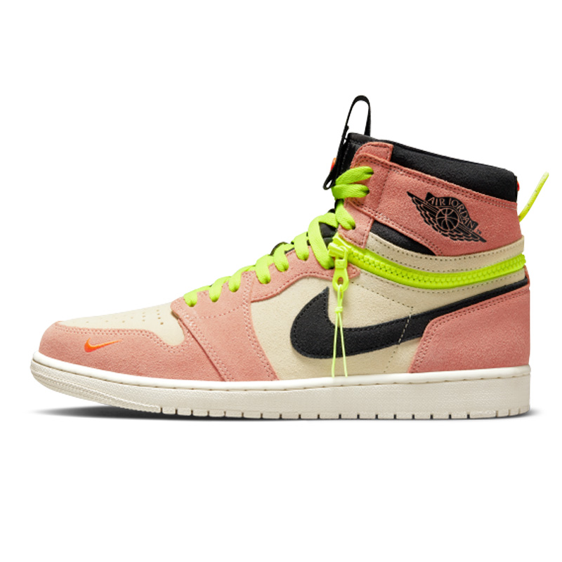 nike耐克airjordan1highswitchaj1杏橙拉链篮球鞋cw657680040