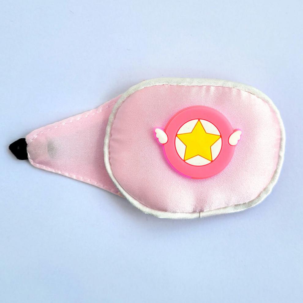 单眼眼罩真丝儿童卡通弱视眼贴斜视弱视遮盖布遮光独眼小号魔法之星