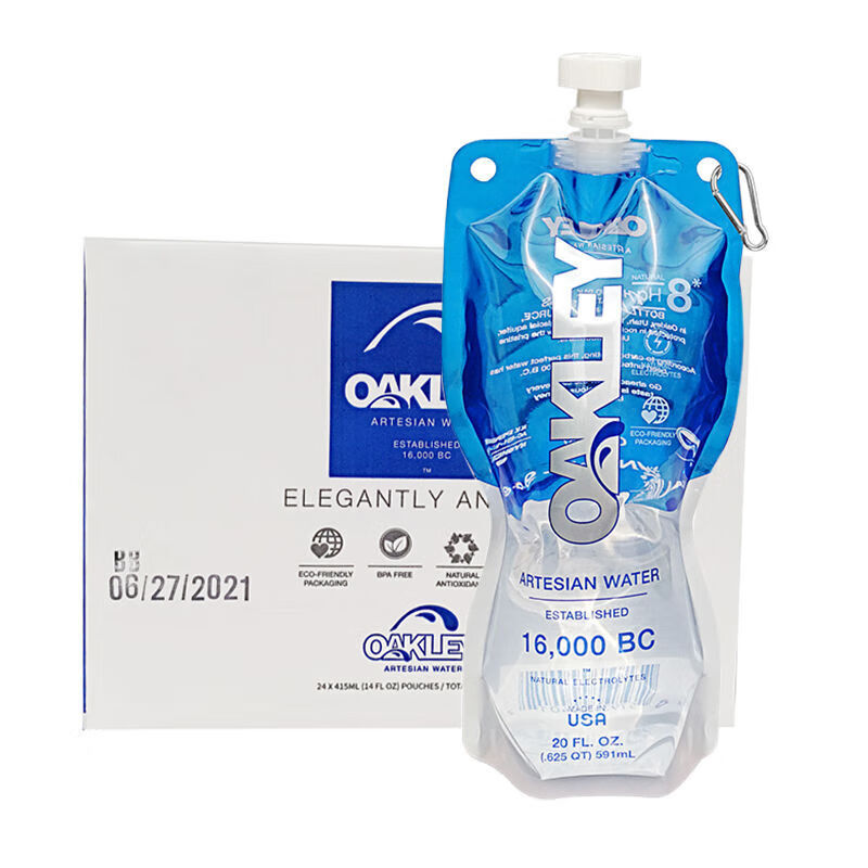 美国奥克利矿泉水 415ml*12袋装 多规格 进口高端oakley饮用水 运动水