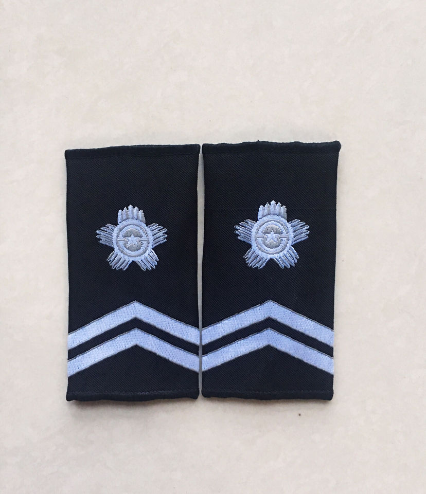 保安服配饰领带肩章夹标贴胸花胸号软套硬牌系列全白麦穗硬肩牌