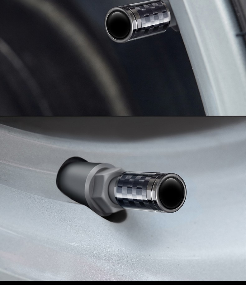 汽车轮胎气门嘴帽碳纤维金属气门芯盖个性改装防尘气门帽盖通用型宝骏