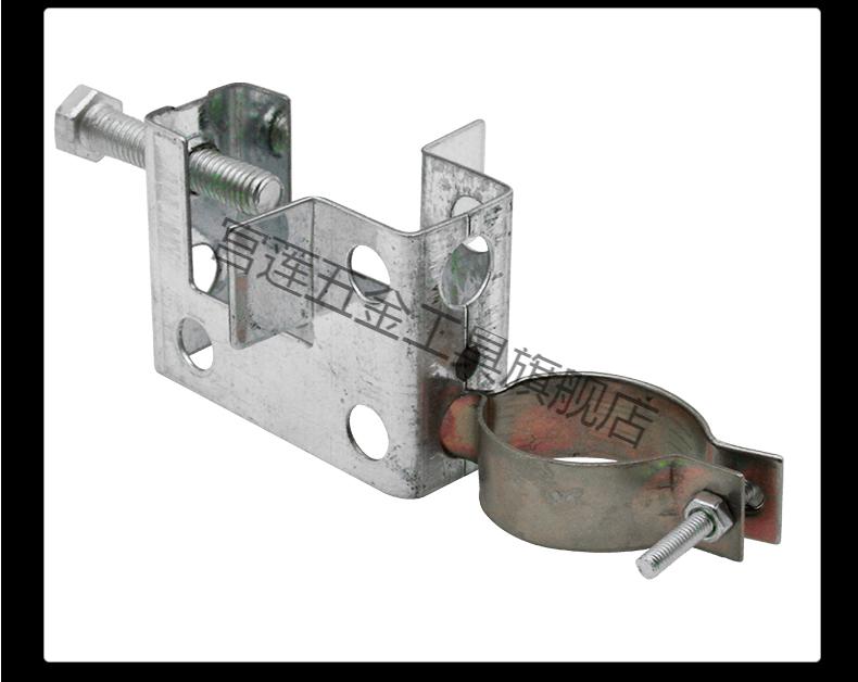 老虎卡镀锌加厚铁皮方形槽钢虎口夹管夹紧固c型钢管卡工字钢梁卡管