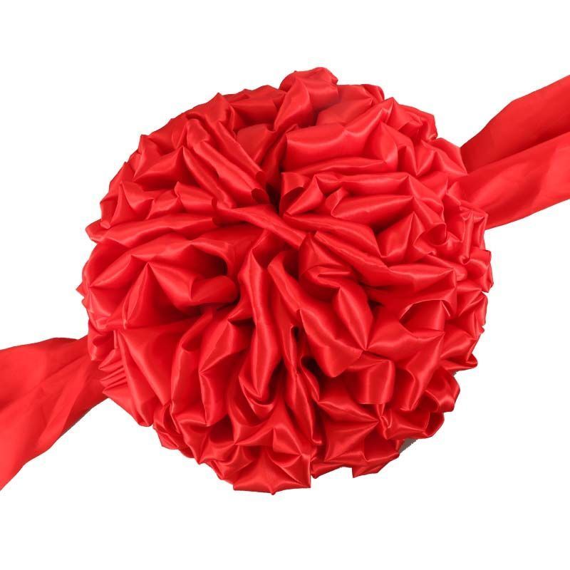 大红花球开业剪彩大红花球新车交车汽车大红花表彰红绸布结婚绣球剪彩