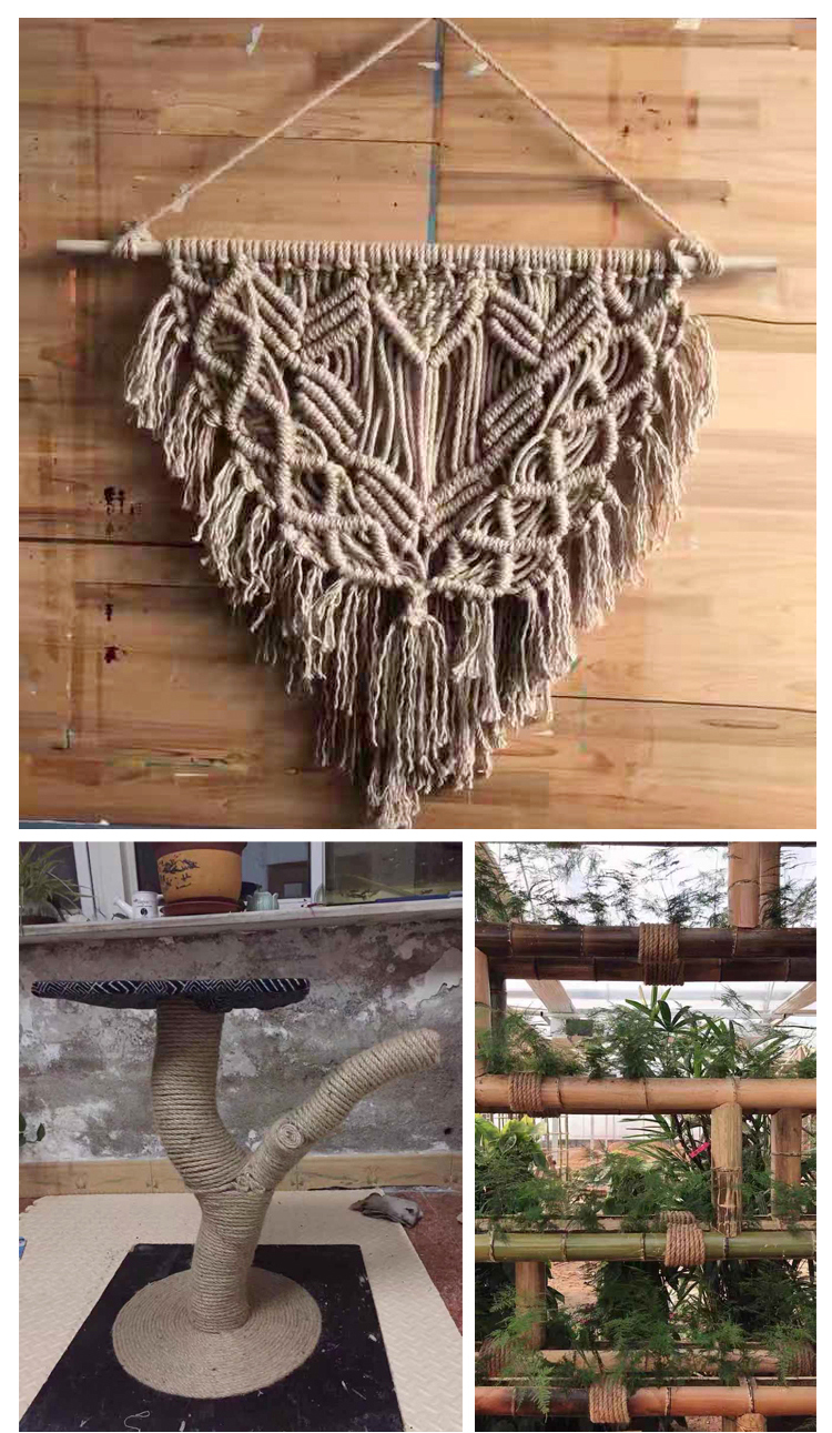 定制适用麻绳粗绳子细麻绳捆绑绳黄麻绳复古装饰品手工编织麻绳拔河绳