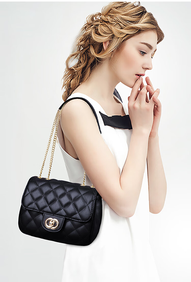 情人节礼物名马尼女包奢侈品真皮包包2021新款时尚潮女包斜挎包女菱格