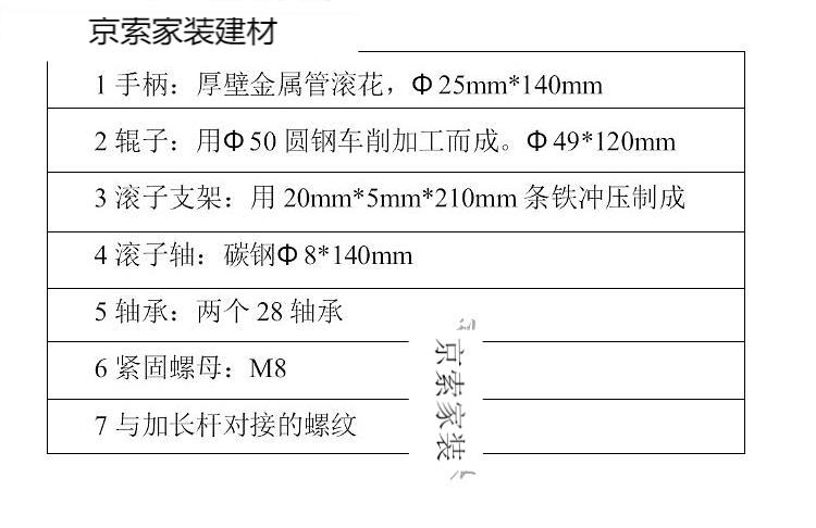 压边辊防水施工sbs封边工具卷材搭边接缝压轮焊接压滚加长6斤送加长杆