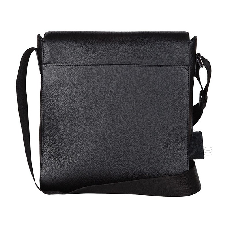 blanc万宝龙男包大班系列软皮粒纹系列单肩斜挎包 黑色【图片 价格