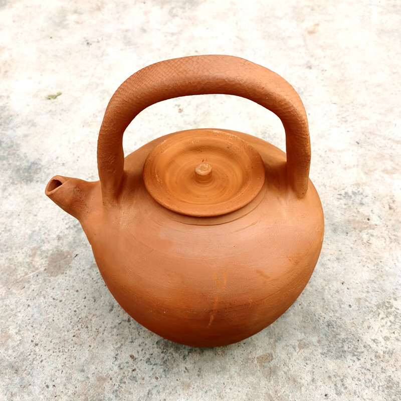 景德镇老式复古陶瓷茶壶仿古老式饭店茶壶家用大号三皮罐凉茶壶怀旧