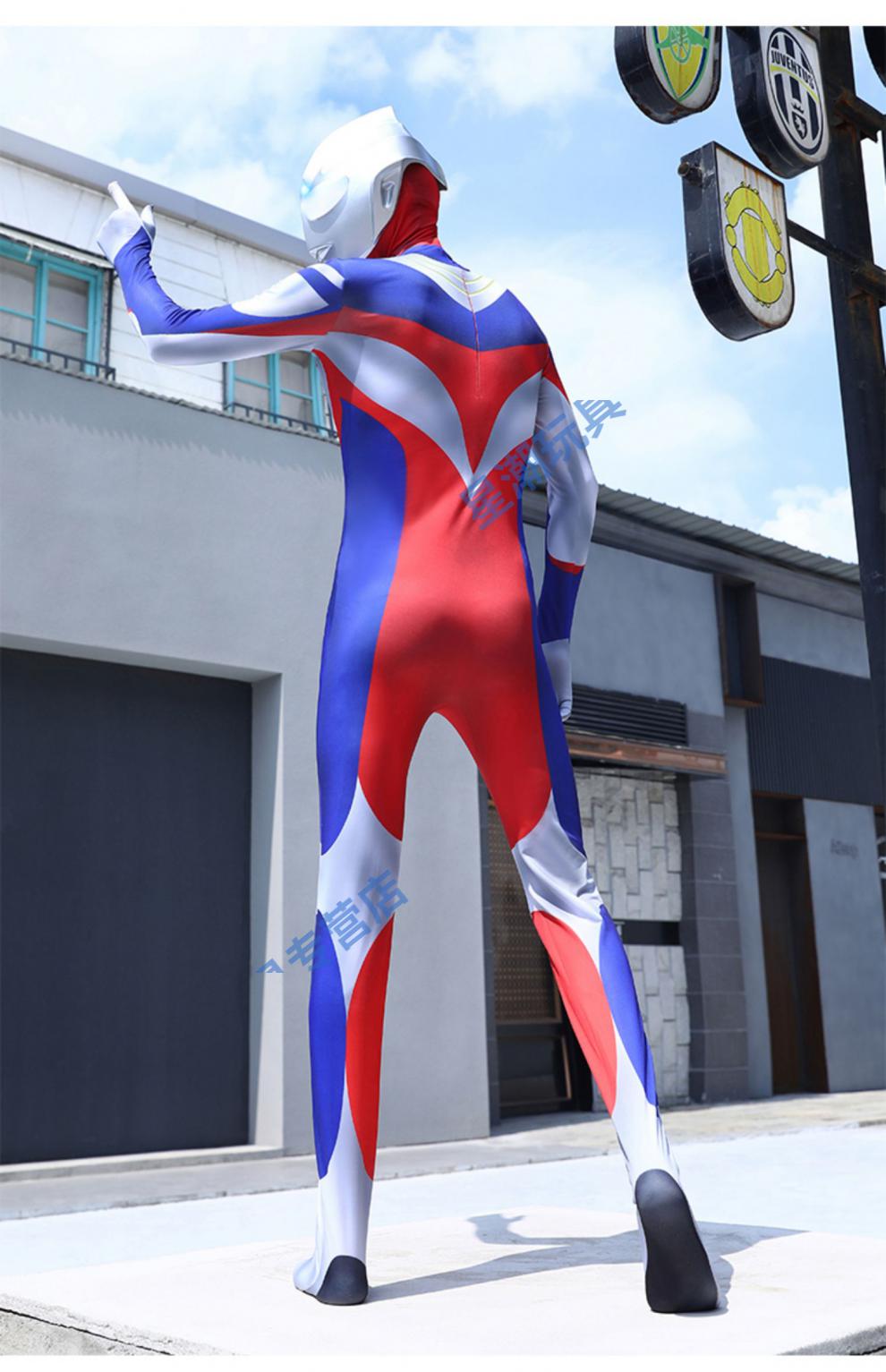 迪迦连体衣成人的男孩cos大人套装爸爸奥特曼服装衣服真人版儿童定制