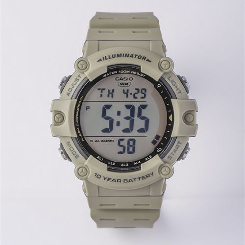 casio卡西欧 海外代购手表男复古运动大屏数显防水腕表 ae-1500wh-8b