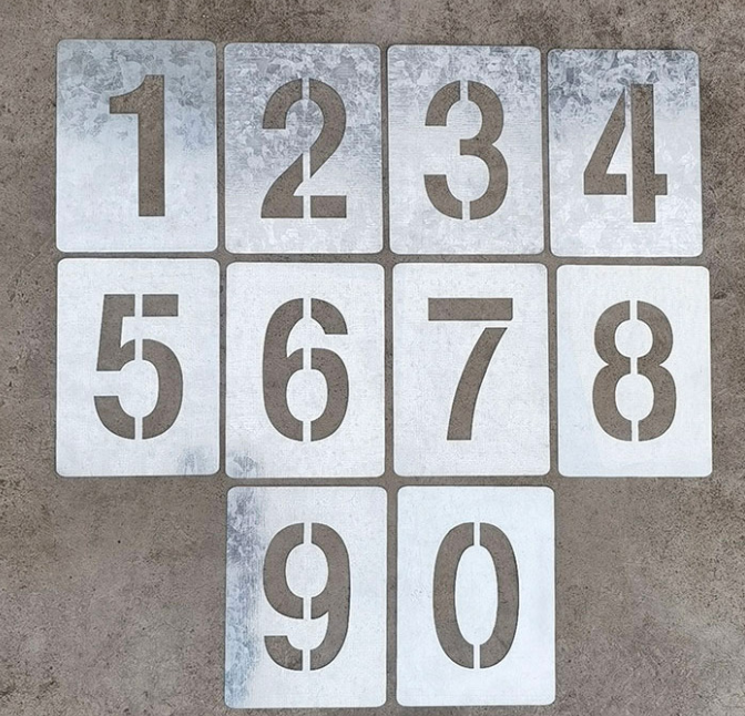 货车放大号喷漆模板车牌汽车喷字镂空数字模具不锈钢车位号码喷号亿喔