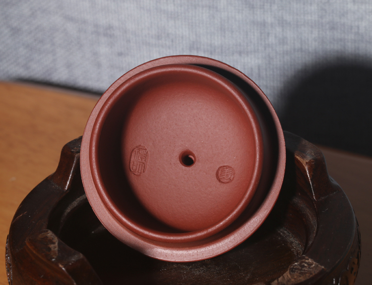 皖宣陶艺宜兴紫砂茶壶姜礼明手工制原矿大红袍彩绘梅花合欢壶茶具泡茶