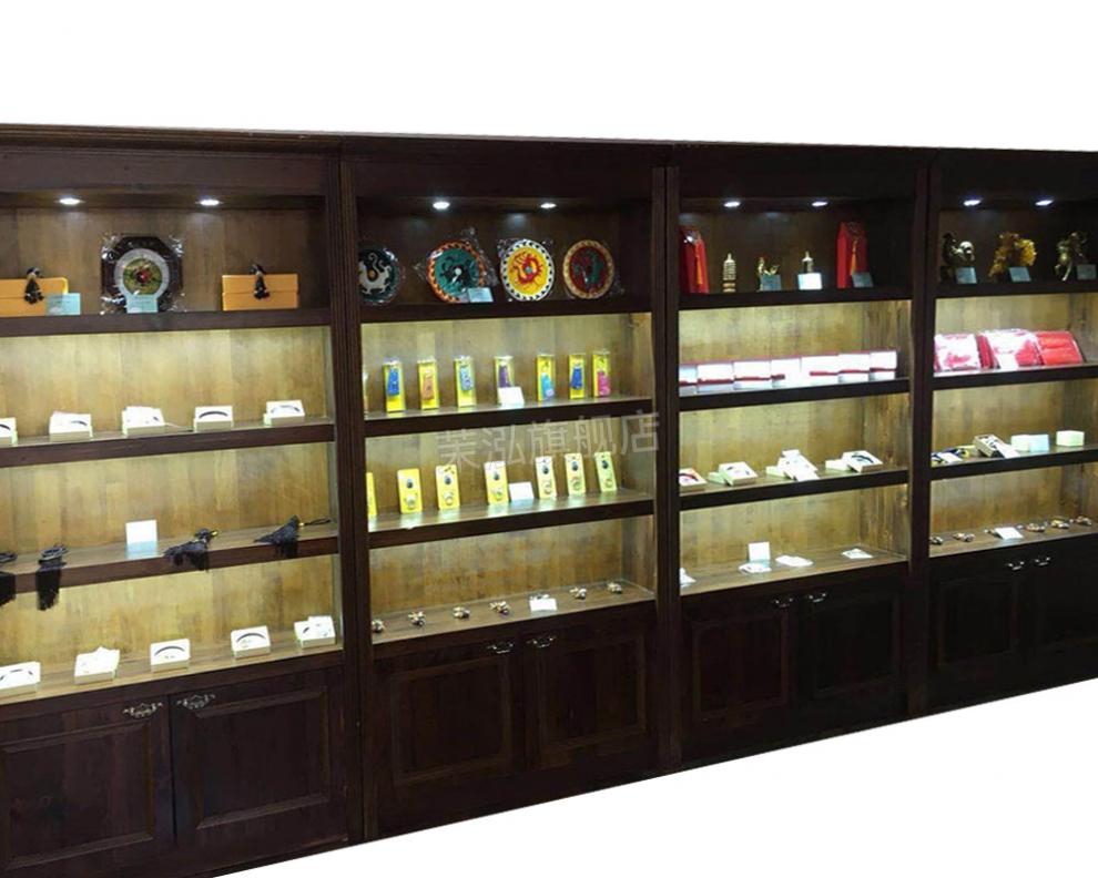 白酒茅台收藏柜复古展示柜茶叶玉器白酒收藏柜产品组合展示架陈列架