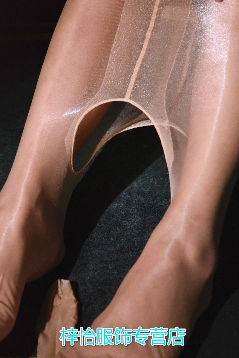 油亮丝袜0入体连裤袜套档肉色性感恋足飞机袜男 白 (极光t档)女