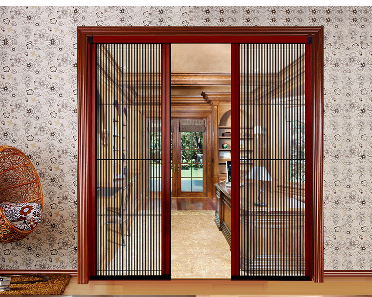 2022新款可狄kedi隐形防蚊纱门沙窗风琴式伸缩门帘推拉式折叠纱门铝