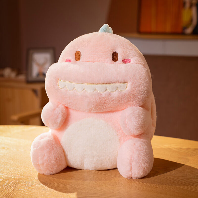 小恐龙暖手抱枕汽车午睡毛绒车载毯子多功能两用二合一办公室靠垫枕头