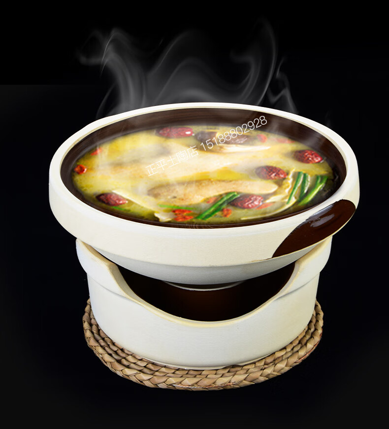 迷你怀石小火锅固体酒精炉陶瓷家用小砂锅自助干锅炖锅仔耐高温26cm深