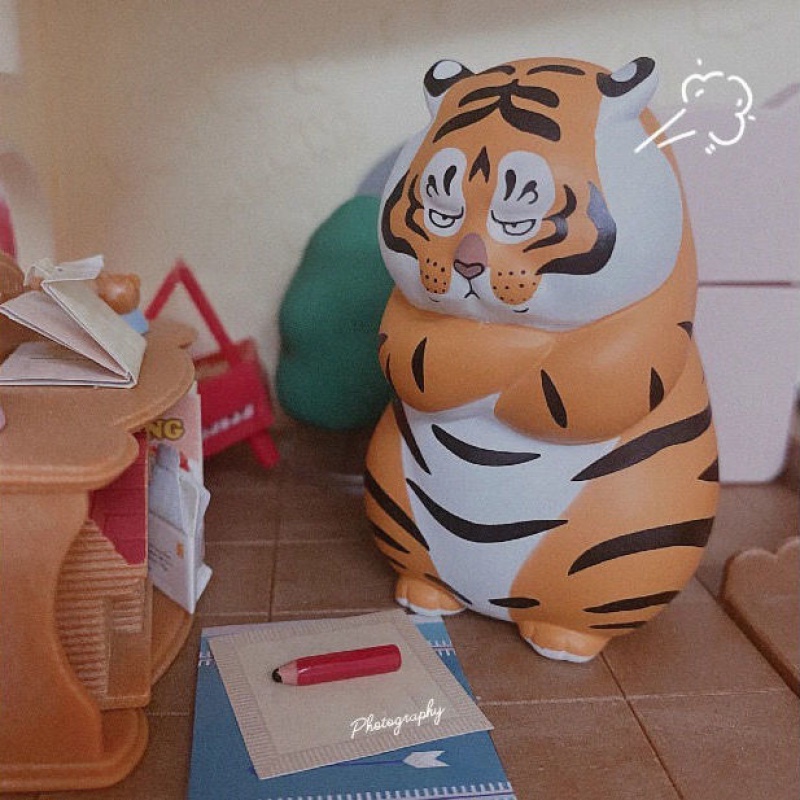 空想造物不二马大叔胖虎盲盒老虎表情包礼物公仔动物摆件整盒内含8只