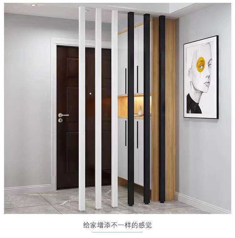 铝方管铝方管立柱铝方通隔断木条玄关客厅办公阳台厨房免打孔背景墙