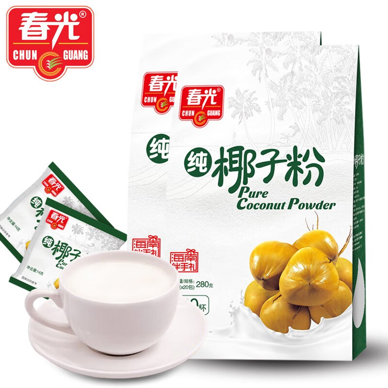 品牌好物春光椰子粉海南春光纯椰子粉无蔗糖椰子粉速溶冷热皆宜纯椰子