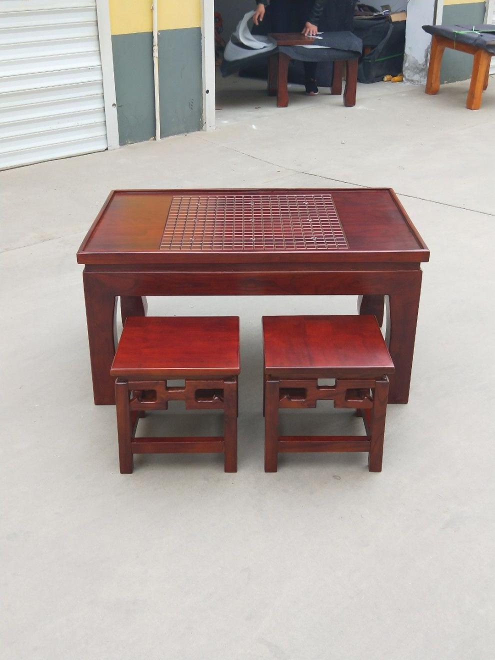 实木象棋桌仿古正反两用多功能棋盘桌学大号棋桌椅登组合围棋桌桌子