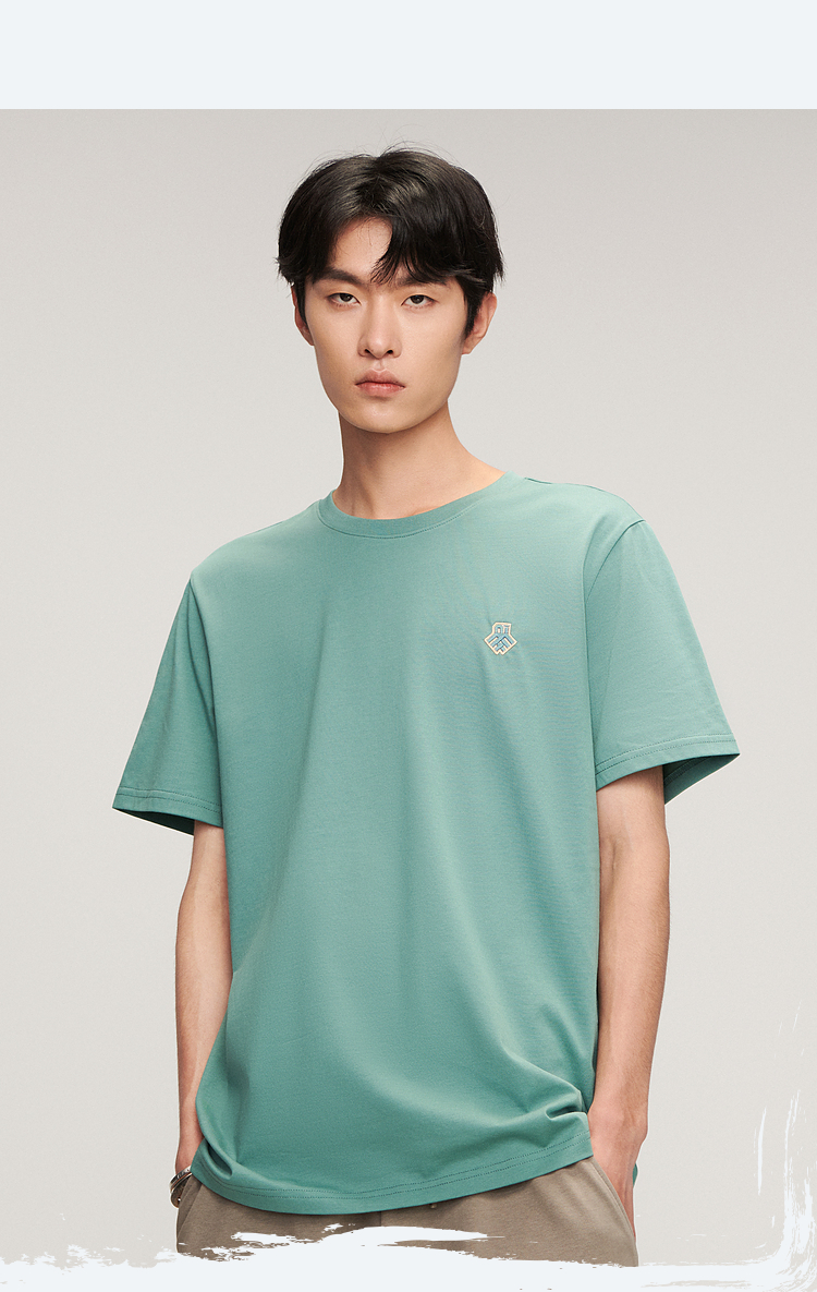 hla海澜之家短袖t恤男2022夏新三国系列情侣胸前刺绣宽松白色短袖男女