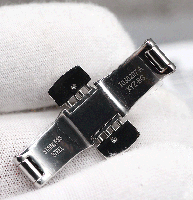 适用于天梭钢带蝴蝶扣杜鲁尔表扣1853库图俊雅力洛克男女原装品质钢带