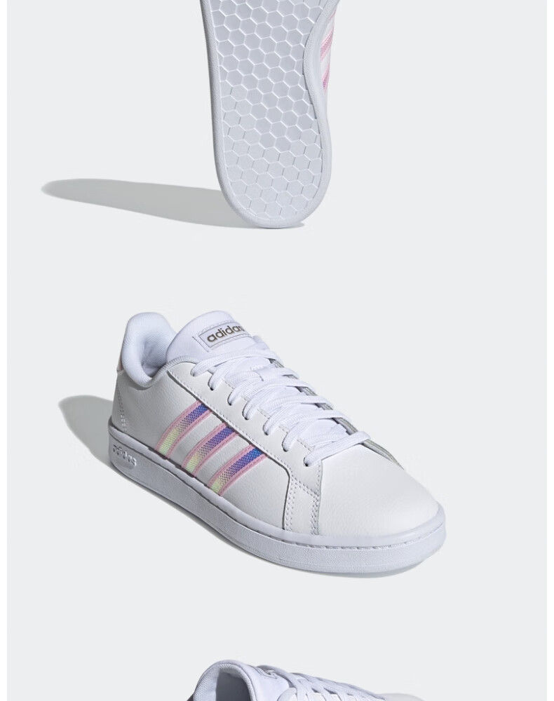 adidas阿迪达斯官网neo grand court女鞋休闲运动鞋fy8925 白/粉 37