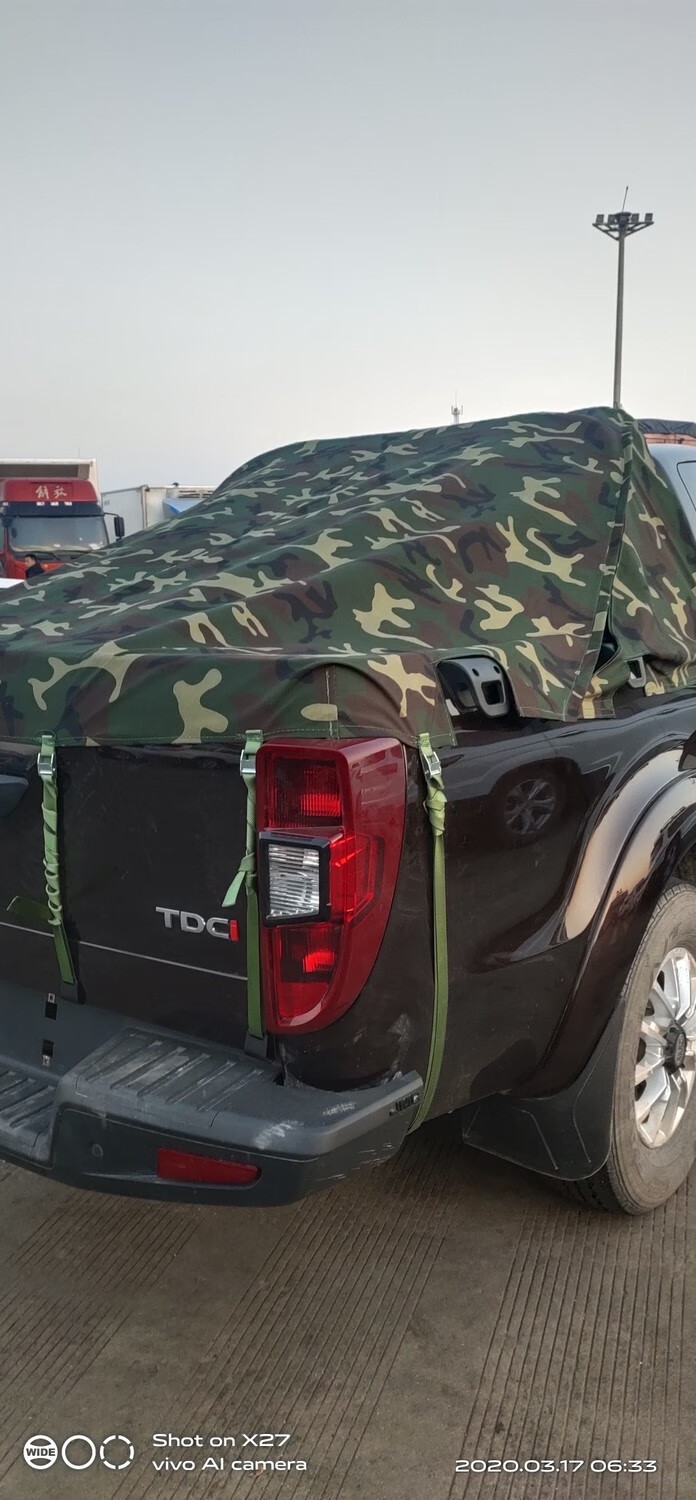 皮卡车篷布江铃域虎皮卡专用帆布雨蓬后箱帐篷皮卡改装后盖车厢防雨布