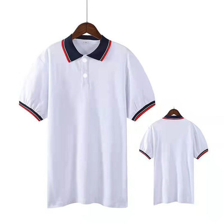 一中同款校服黑红杠初中高中短袖夏季t恤男女情侣装p 红色 b款 185