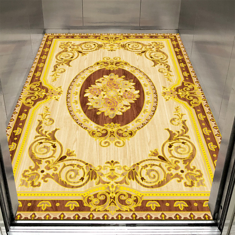 彩蝶凌电梯地毯轿厢星期logo酒店耐磨可擦洗pvc印字大理石图案定制图1