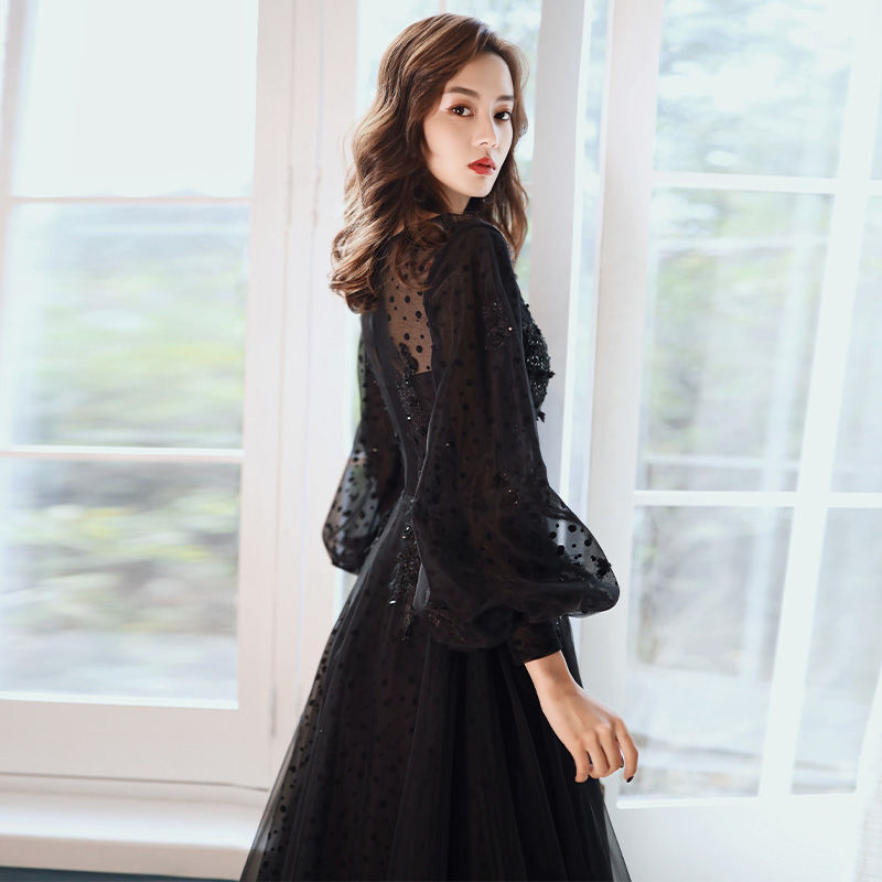 冬天晚礼服平时可穿小个子宴会晚礼服裙女新款高贵气质优雅成人礼年会