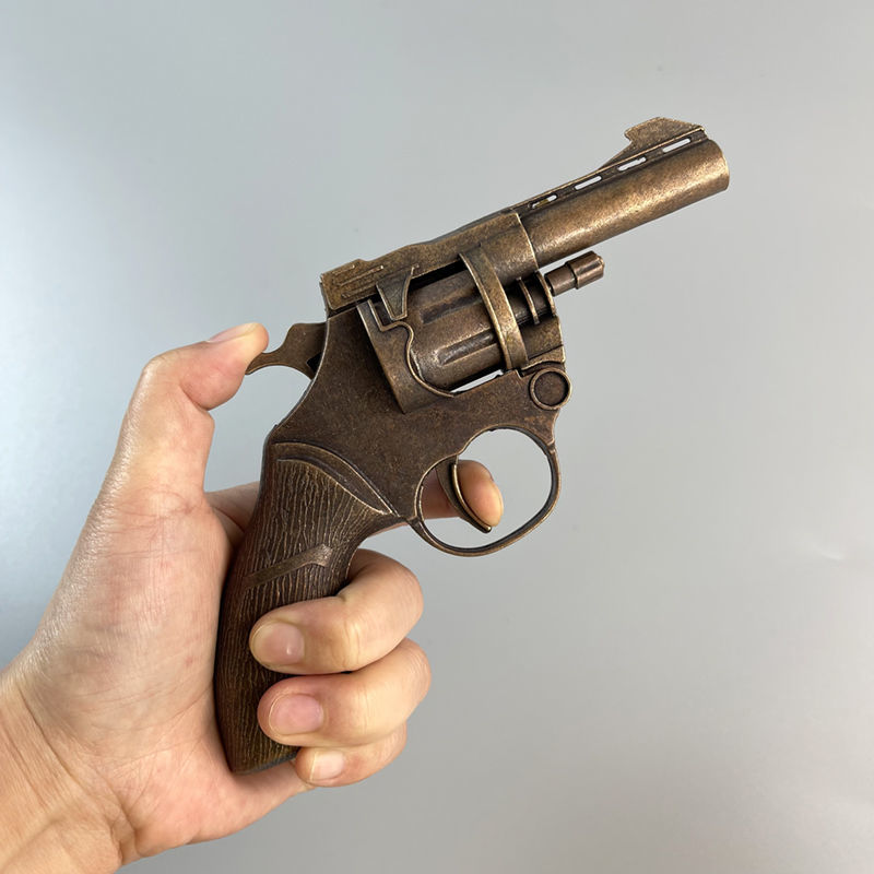 毛瑟金属驳壳枪王八盒子不可发射火机枪大号玩具枪表演道具模型左轮