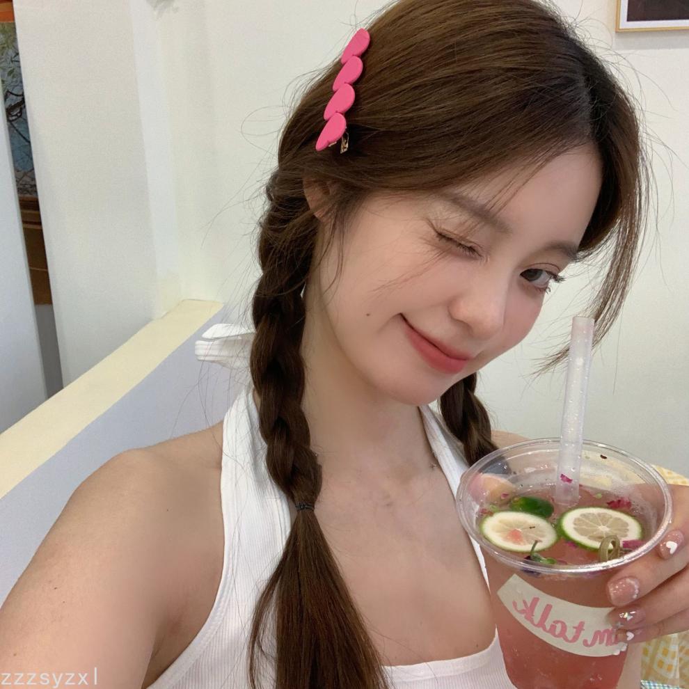zzzsyzxl甜味少女ins糖果色爱心发夹甜美可爱刘海夹发卡网红边夹发
