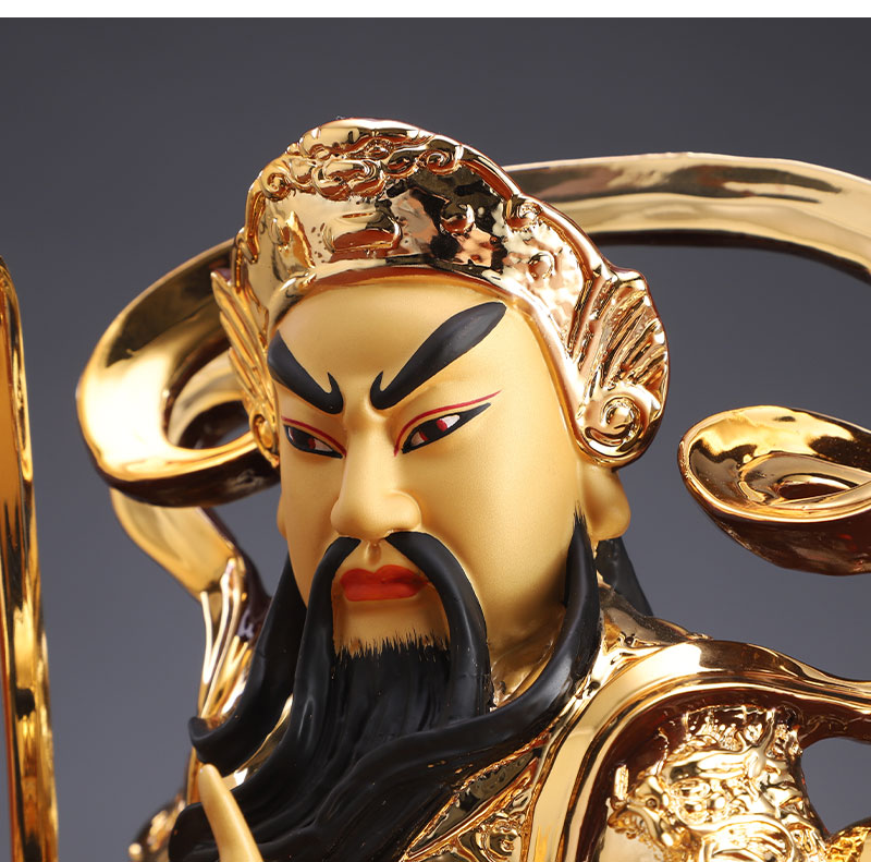 圆通 真武神像鎏金玄武大帝道教玄天帝武当山玄武祖师爷摆件 15寸玄天