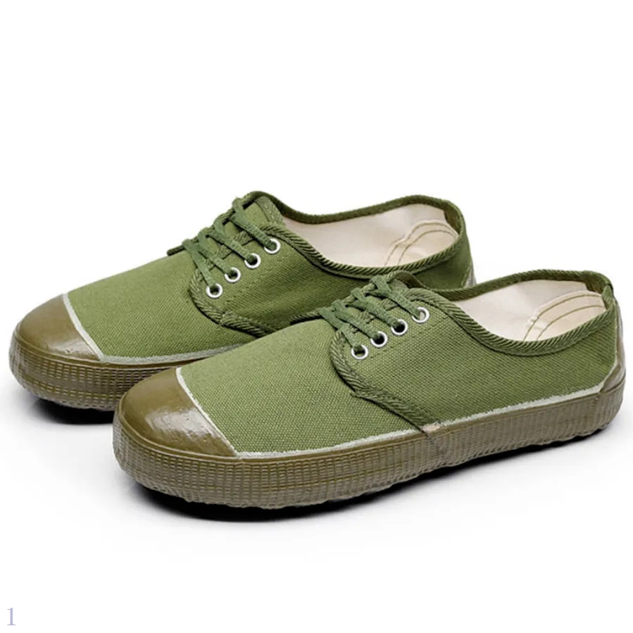 晋彪解放鞋男工地鞋作劳保耐磨防滑民工胶鞋球鞋劳动帆布鞋绿色解放鞋