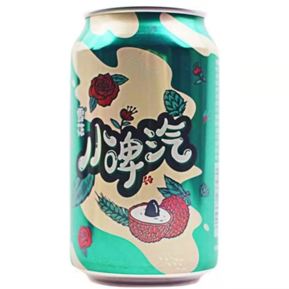 小啤气雪花330ml1224小啤汽玫瑰荔枝味碳酸饮料新品小脾气饮料330ml24