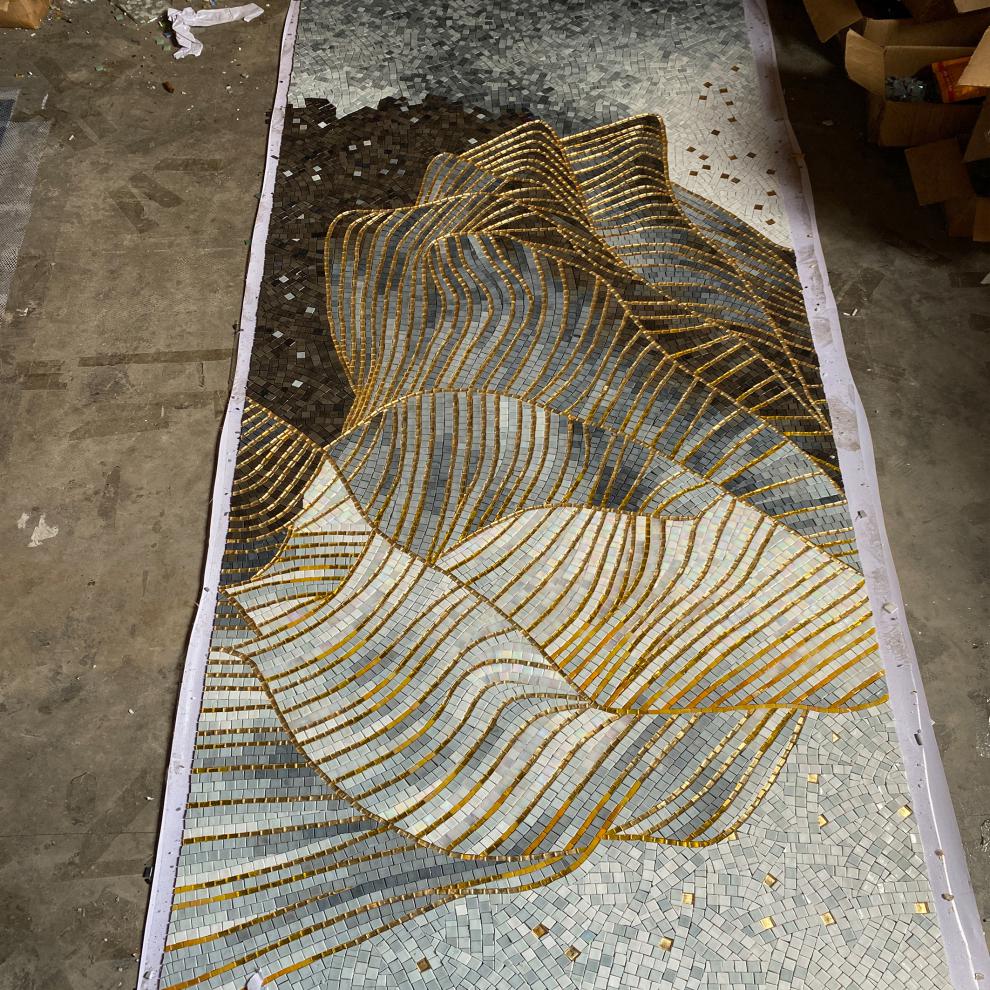 简约马赛克瓷砖拼图客厅斑马电视背景墙玄关洗手间剪画拼花 简单图案