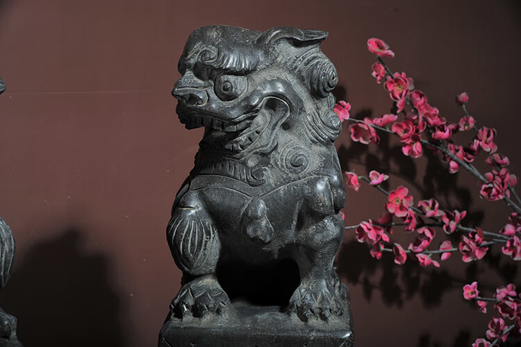 翱钒 石雕拴马桩青石仿古吸水兽拴马柱做旧石狮子麒麟貔貅大象金蟾