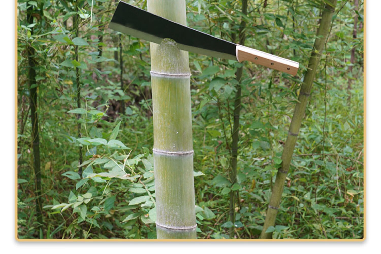 户外竹刀割草镰刀弯刀农用除草工具柴树刀伐木劈柴刀大开路刀 大号胶