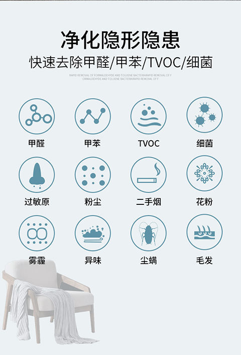 小米生態 空氣淨化器家用室內除甲醛異味粉塵負離子辦公桌面車載空氣