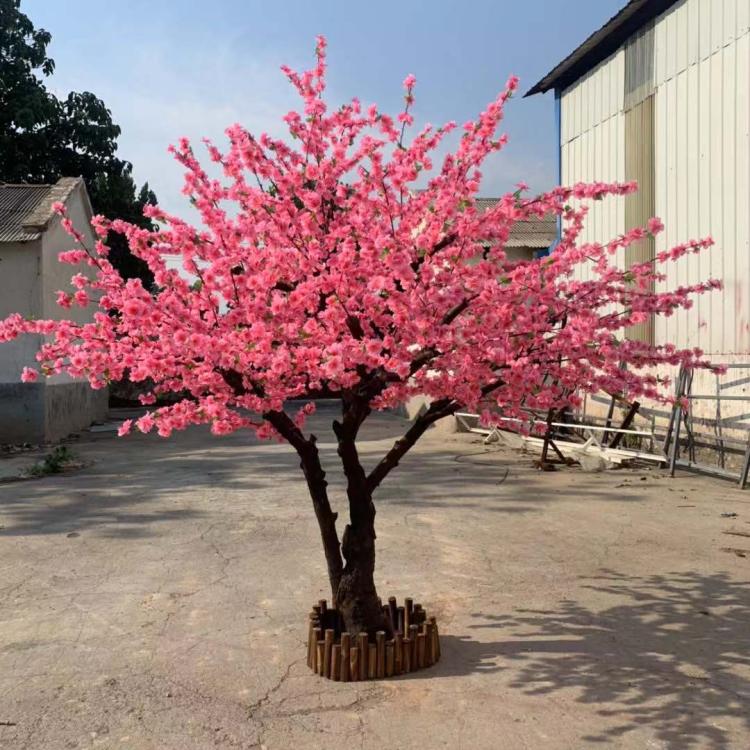 凯都假桃树仿真桃花树春节摆花桃花新年樱花树梅花腊梅树室内装饰大型