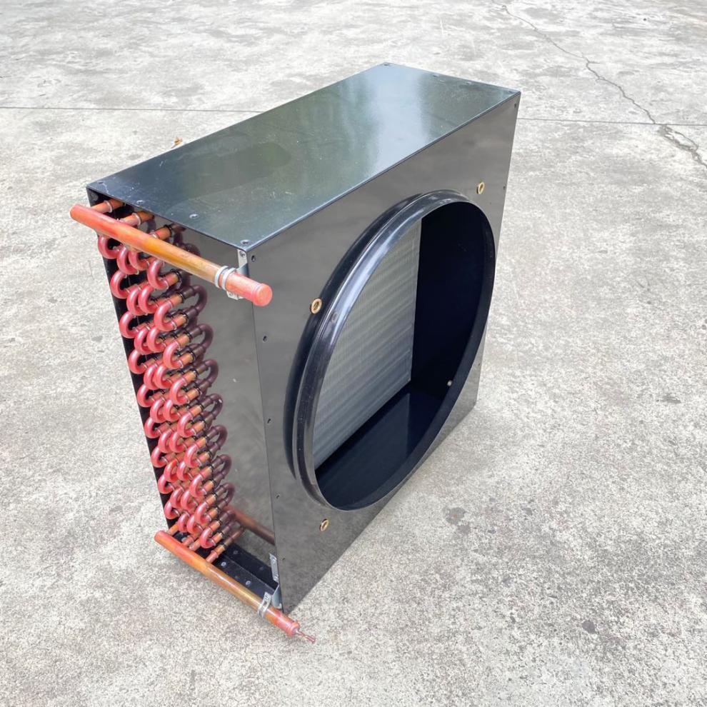 定制风冷水冷冷凝器冷柜实验箱冷库制冷机组铜管铝翅片冷凝器散热器10