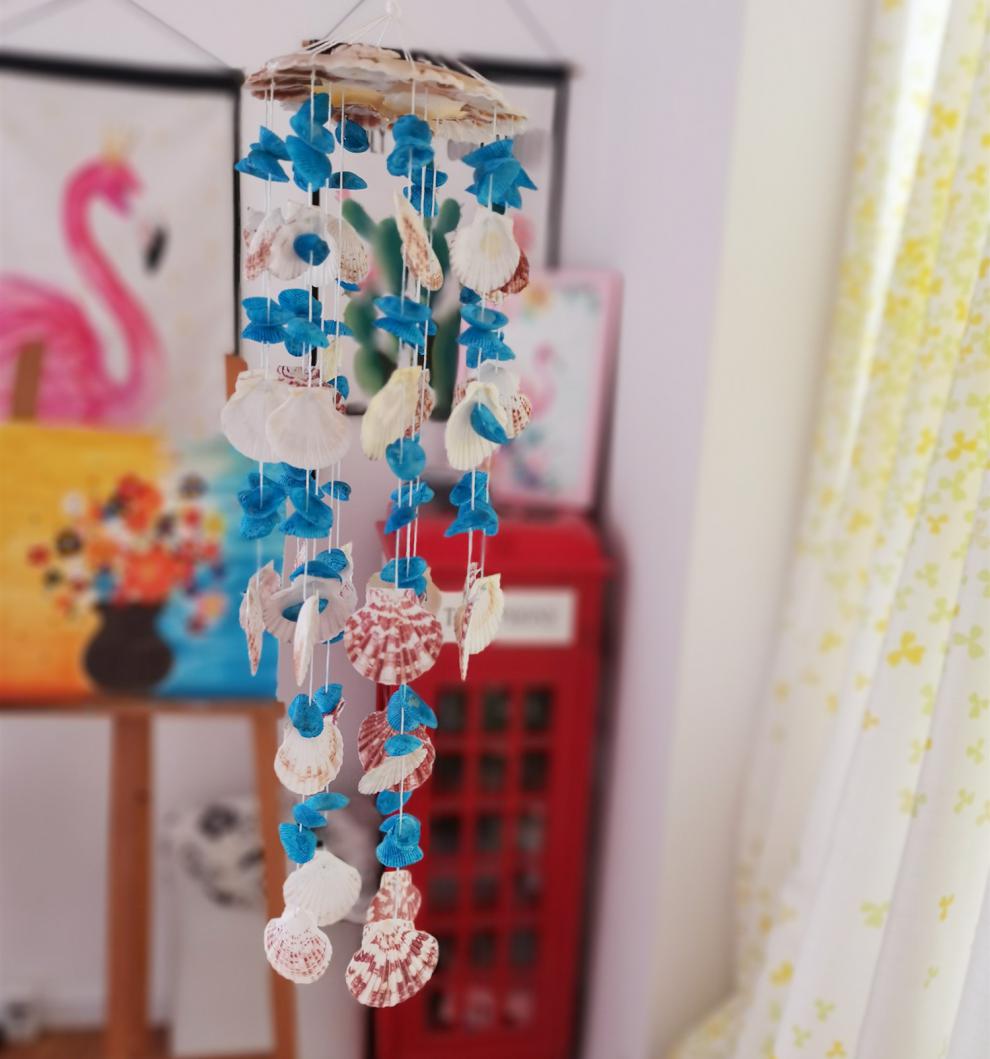 海螺贝壳风铃 20款任意选 天然大海螺贝壳风铃创意情人节生日礼物居家