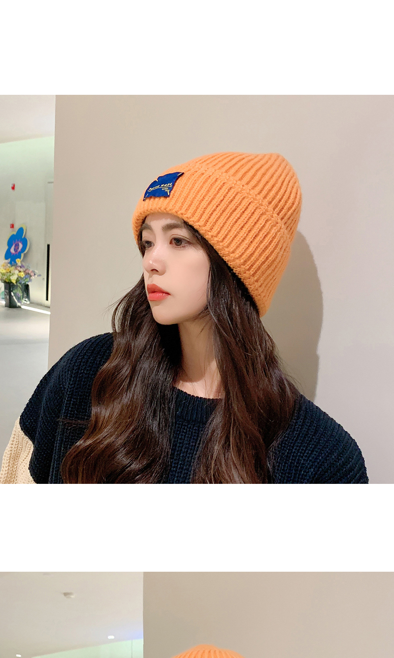 女生戴的帽子冬天学生针织帽毛线帽少女孩子秋冬韩版百搭包头保暖冷帽