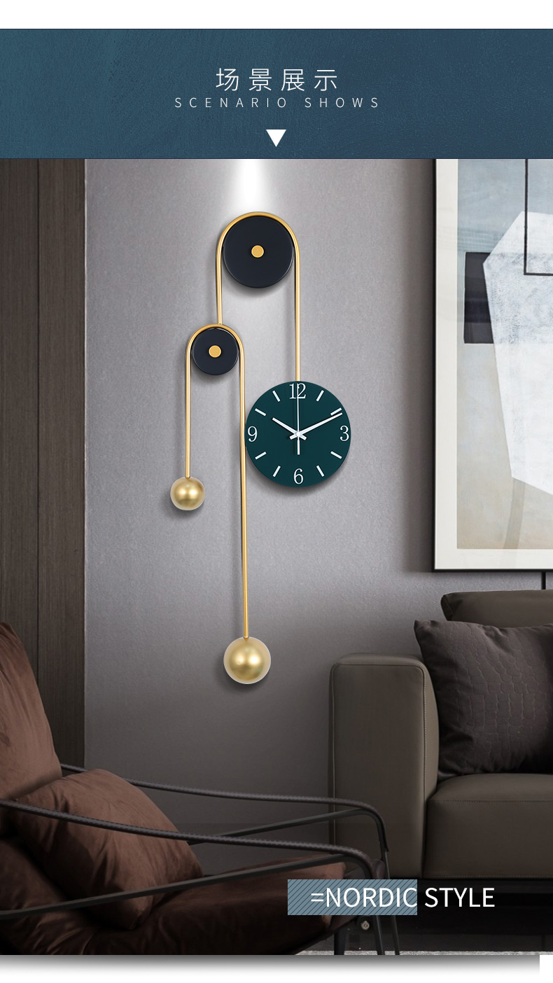 时钟挂钟客厅创意网红大气家用风新款现代时尚轻奢石英钟钟表大号2666