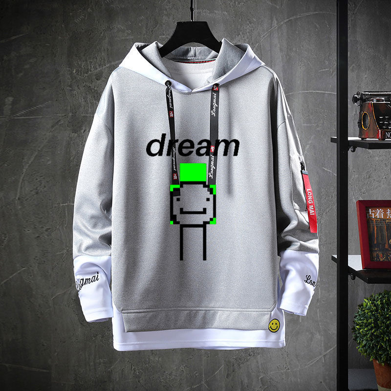 我的世界大神dream卫衣风dreamwastaken连帽假飘带衣服20绿英文dream