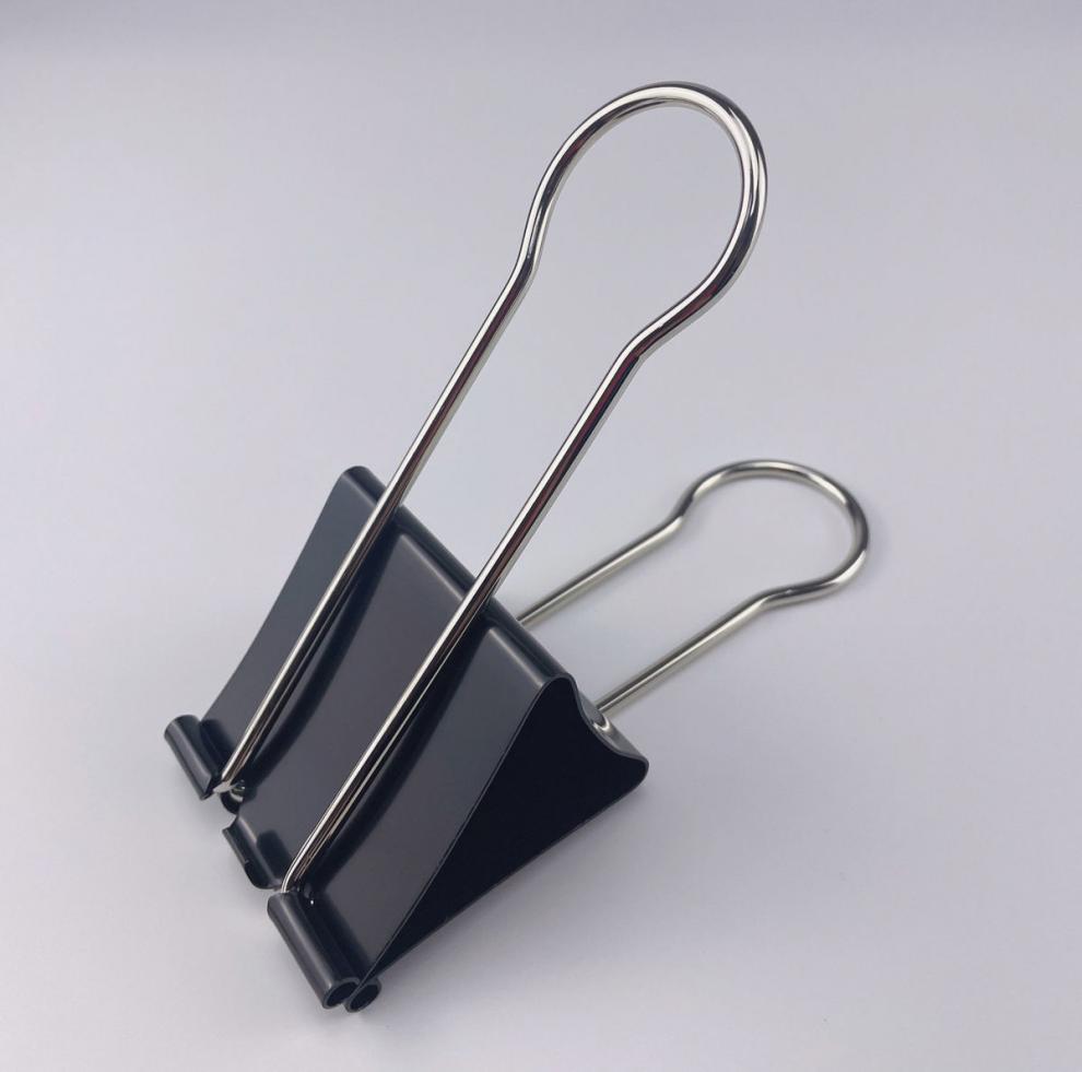 fgacct 60mm黑色长尾夹特大素描夹夹子固定夹文件夹票尾夹紧学生画